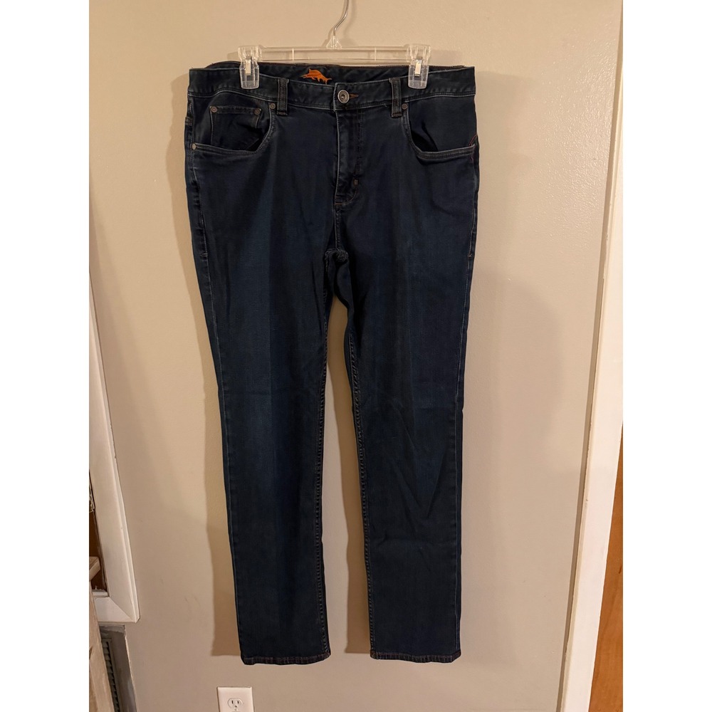 Tommy Bahama Mens Sand Drifter Vintage Dark‎ Wash Straight Leg Jeans 36x34